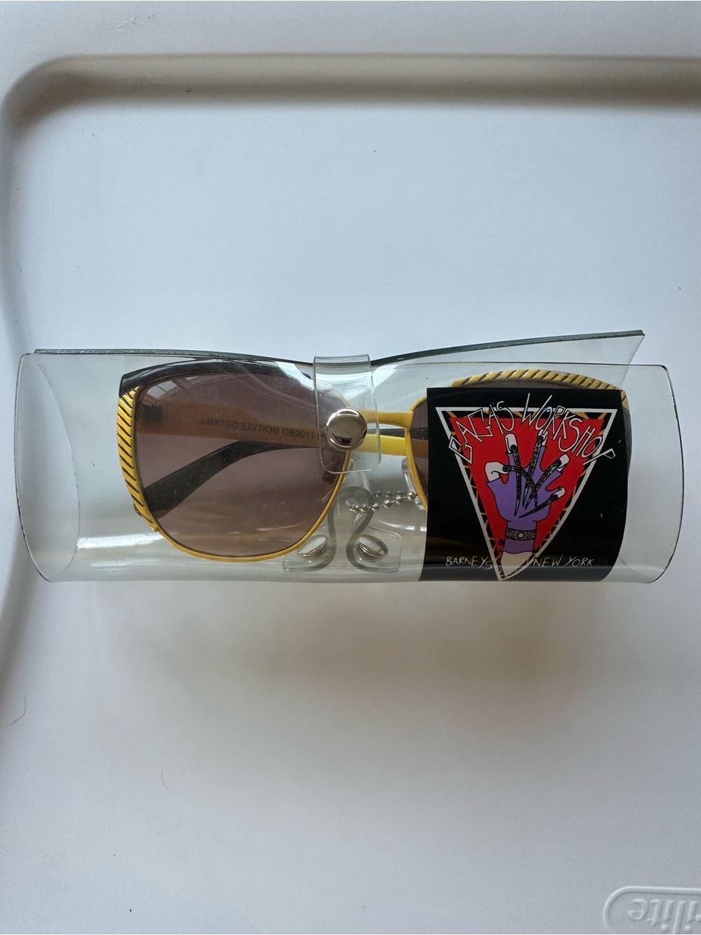 Gaga’s Workshop Limited Edition Yellow and Black Sunglasses Barney’s New York